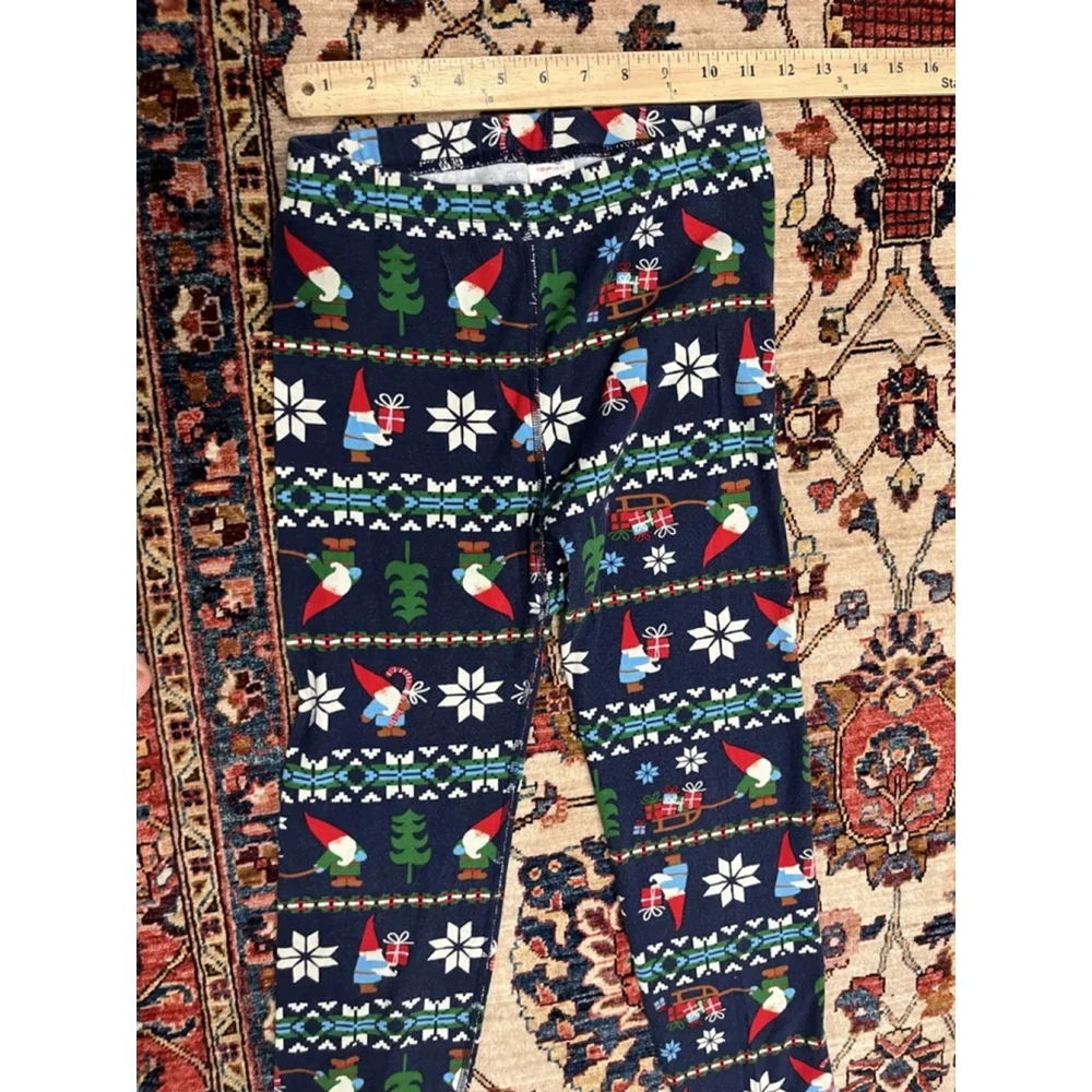 Little Kids Hanna Andersson Christmas Snowflake Elves Themed Pajama Pant Size 12
